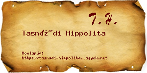 Tasnádi Hippolita névjegykártya